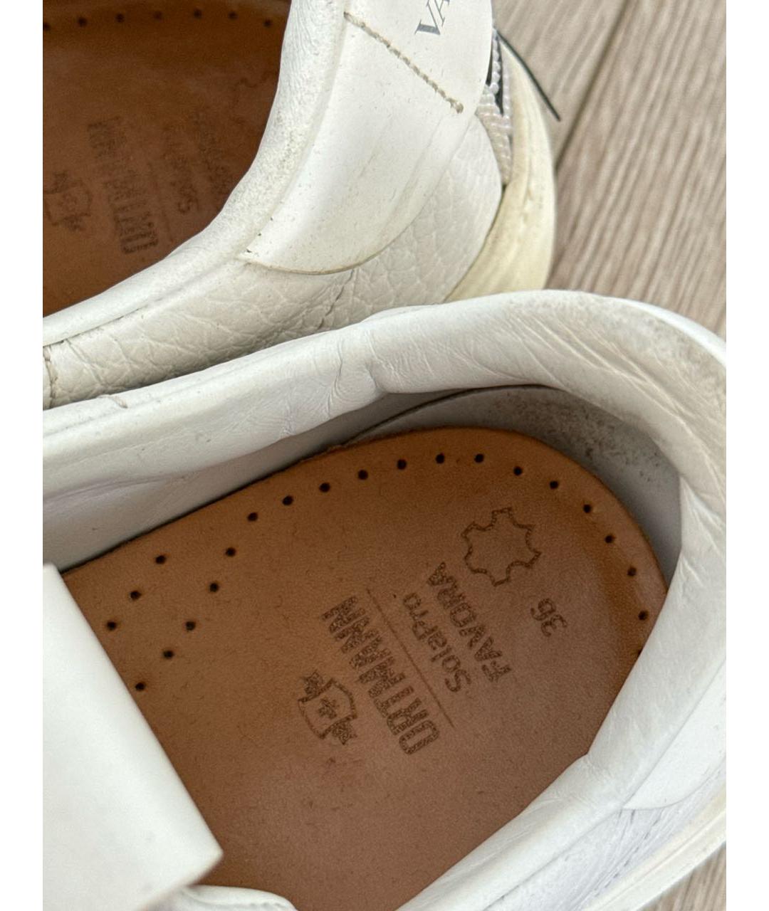 VALENTINO Белые кожаные кроссовки, фото 4