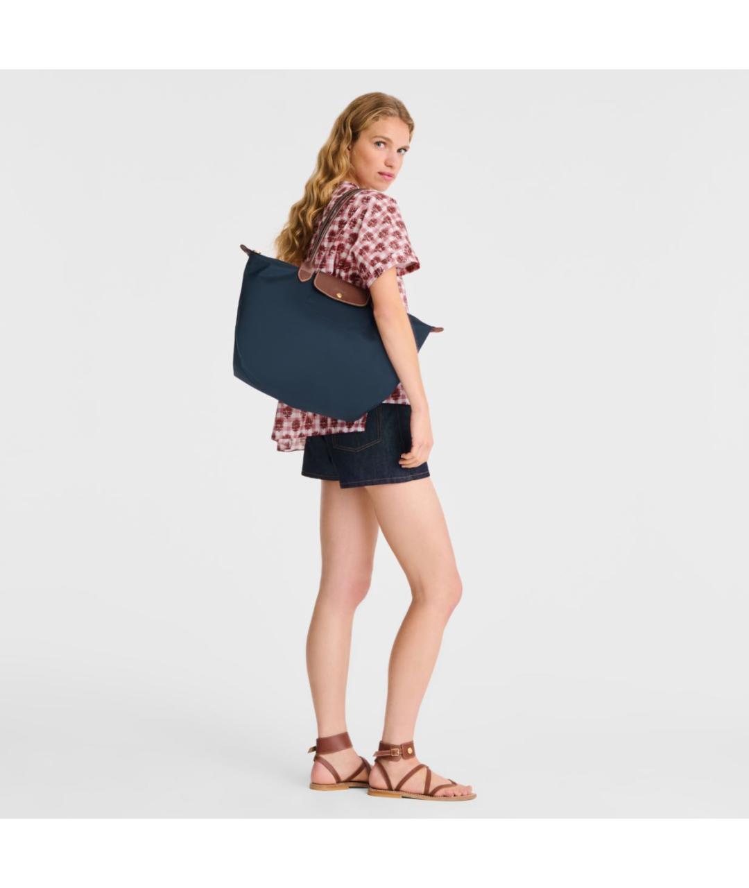 LONGCHAMP Темно-синяя сумка тоут, фото 2