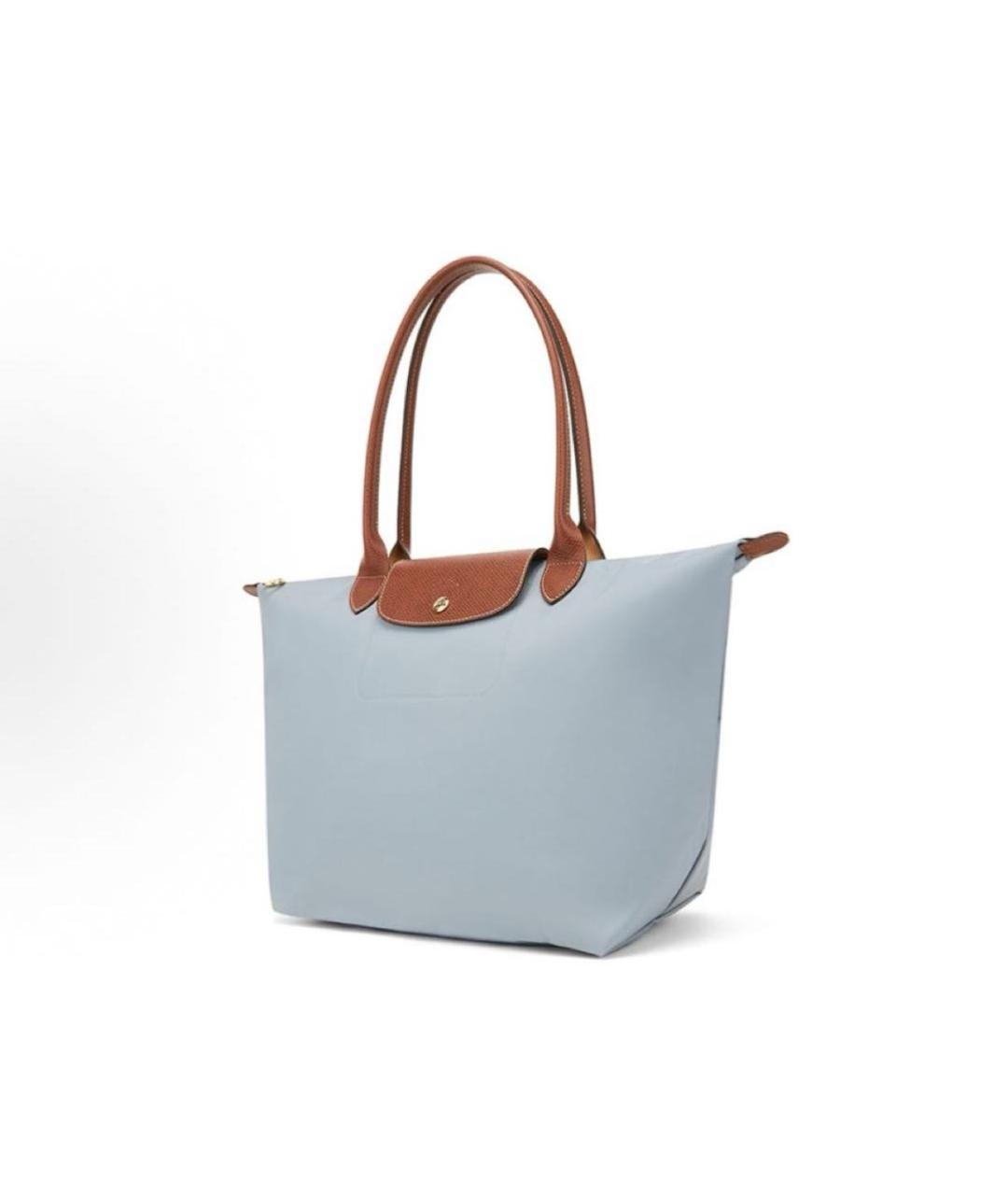 LONGCHAMP Голубая сумка тоут, фото 2