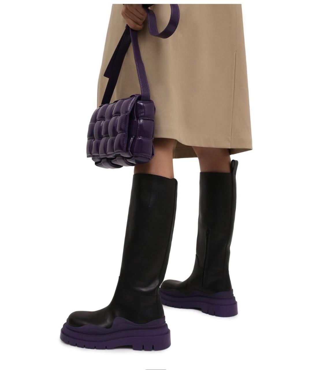 BOTTEGA VENETA Черные кожаные сапоги, фото 4