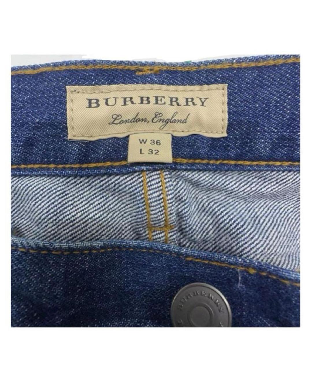 BURBERRY Темно-синие прямые джинсы, фото 8