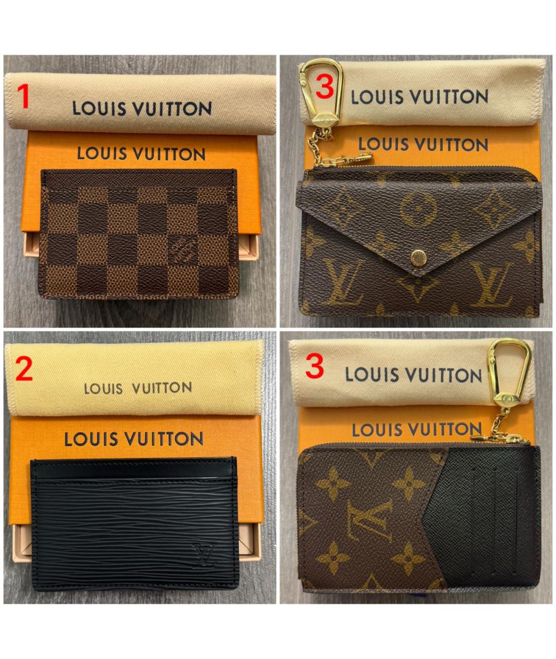 LOUIS VUITTON Коричневый кожаный кардхолдер, фото 8
