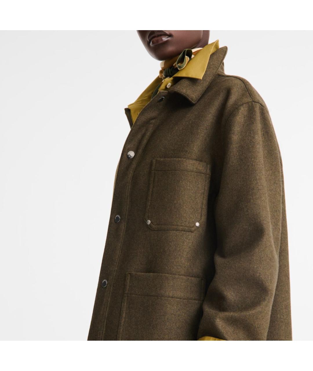 LONGCHAMP Коричневая шерстяная куртка, фото 5