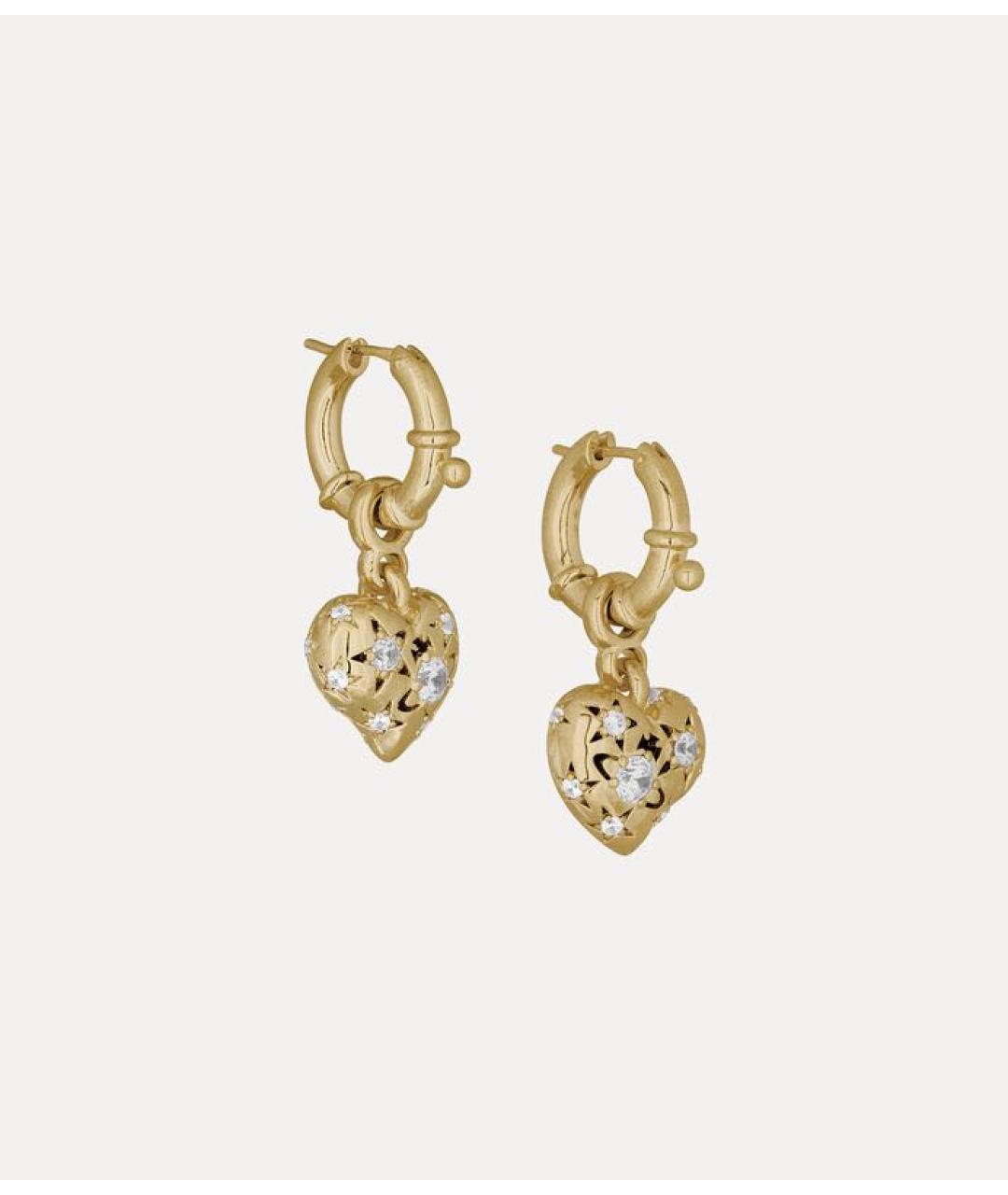 VIVIENNE WESTWOOD Золотые латунные серьги, фото 2