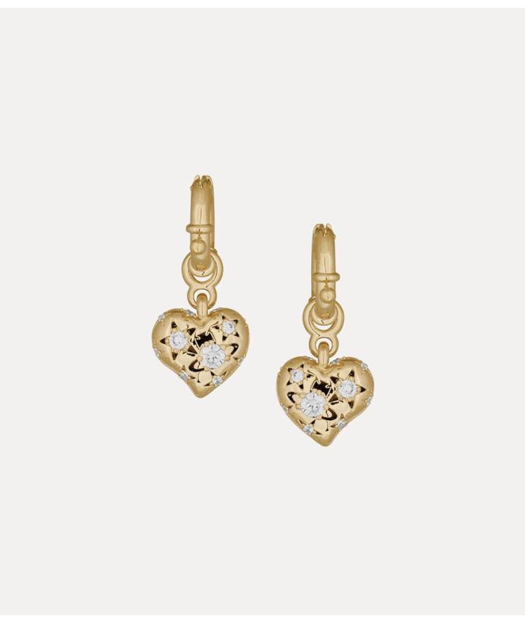 VIVIENNE WESTWOOD Золотые латунные серьги, фото 1
