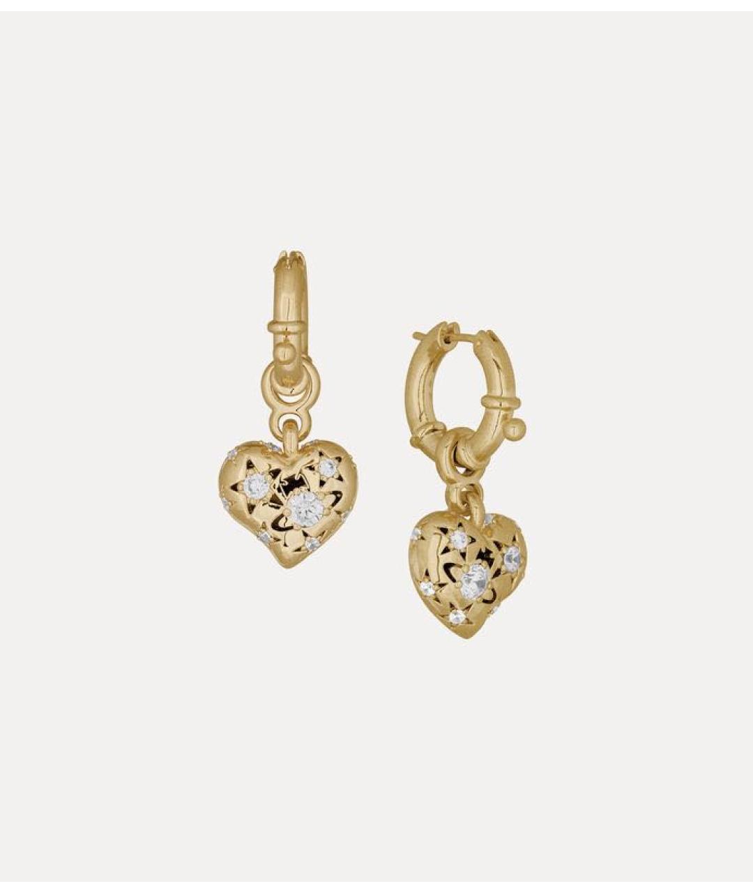 VIVIENNE WESTWOOD Золотые латунные серьги, фото 4