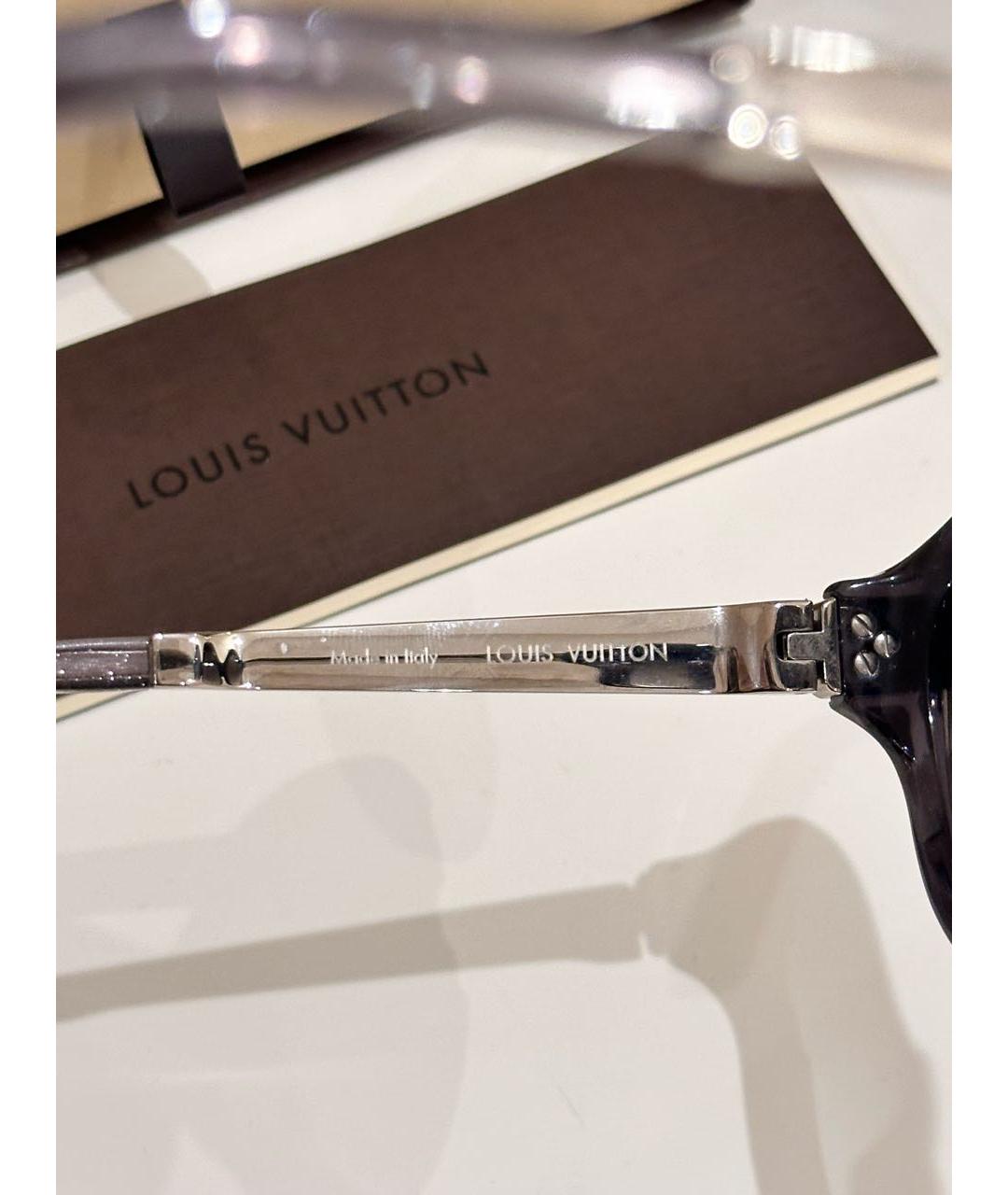 LOUIS VUITTON Черные пластиковые солнцезащитные очки, фото 6