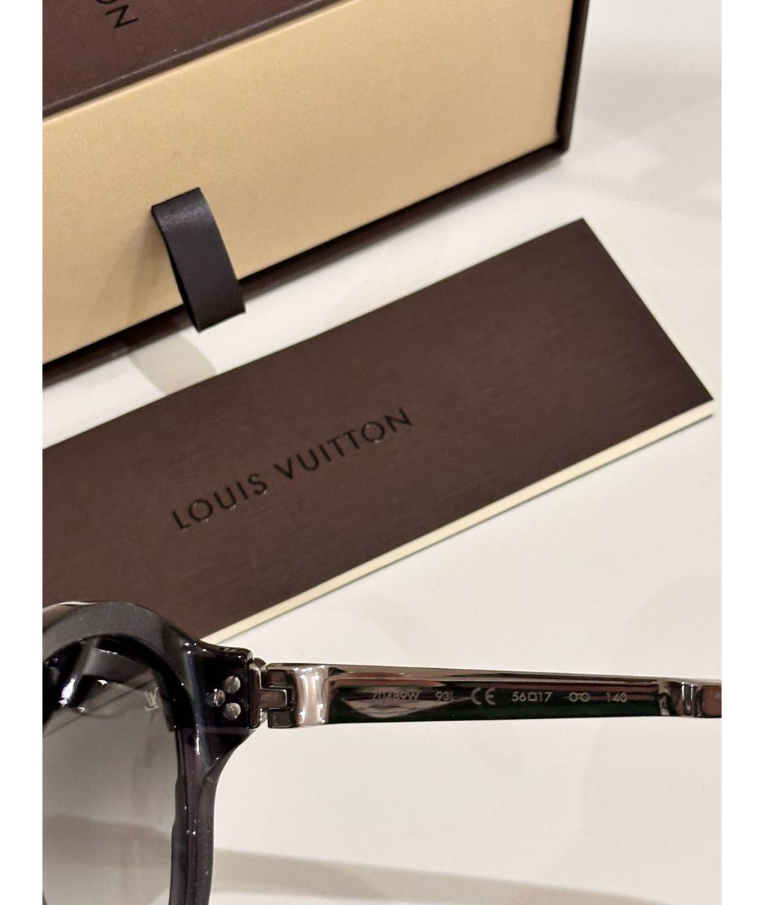 LOUIS VUITTON Черные пластиковые солнцезащитные очки, фото 5