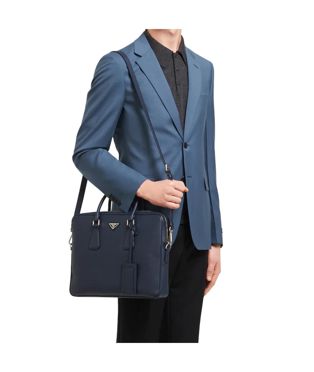 PRADA Темно-синяя сумка на плечо, фото 5