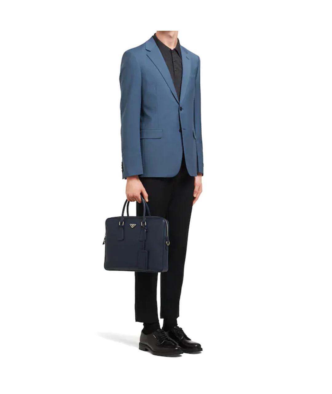 PRADA Темно-синяя сумка на плечо, фото 4