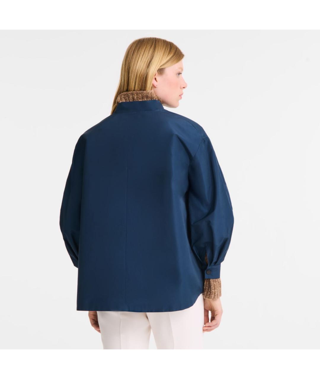 LONGCHAMP Темно-синяя полиэстеровая куртка, фото 3