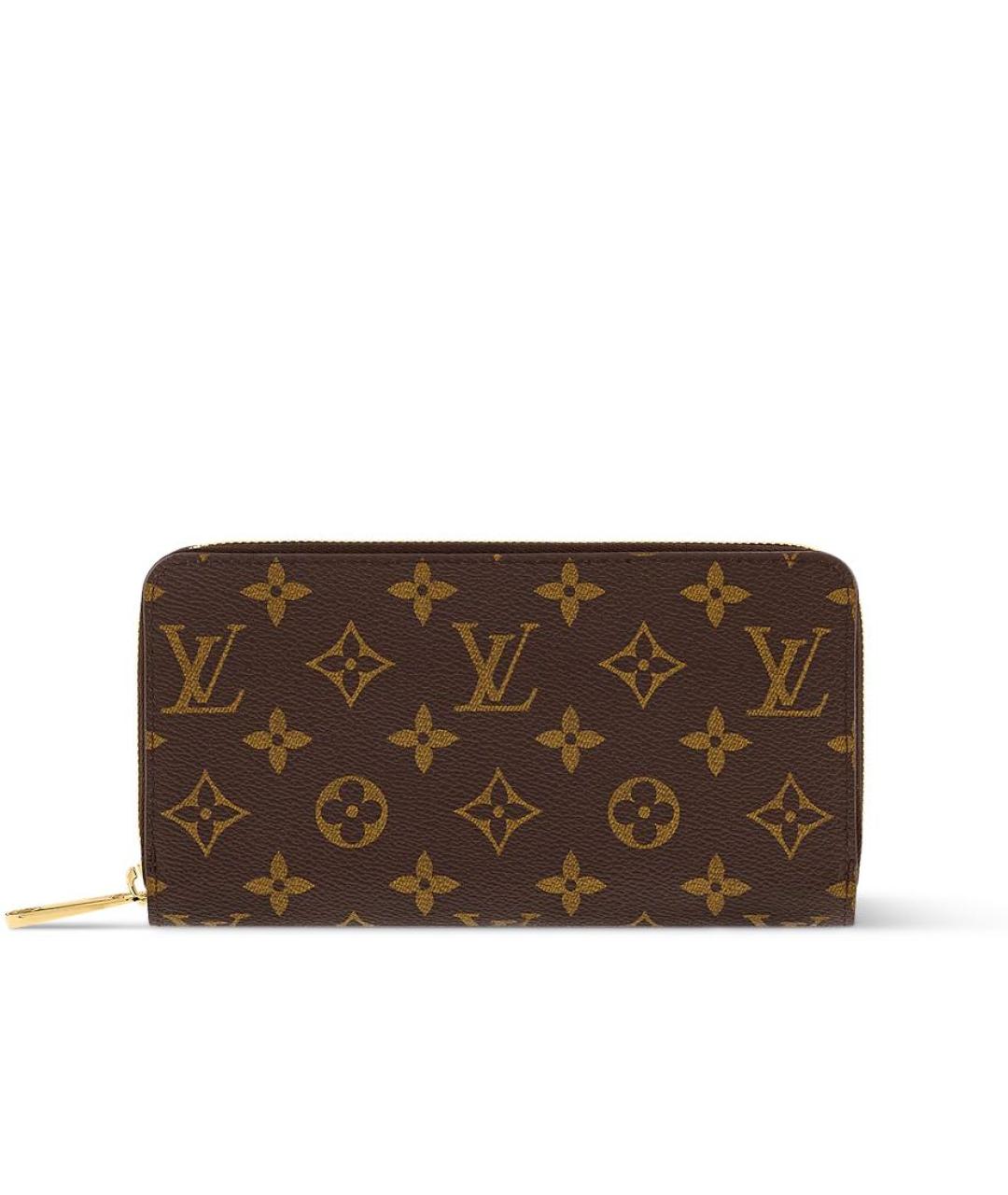 LOUIS VUITTON Коричневый кожаный кошелек, фото 2