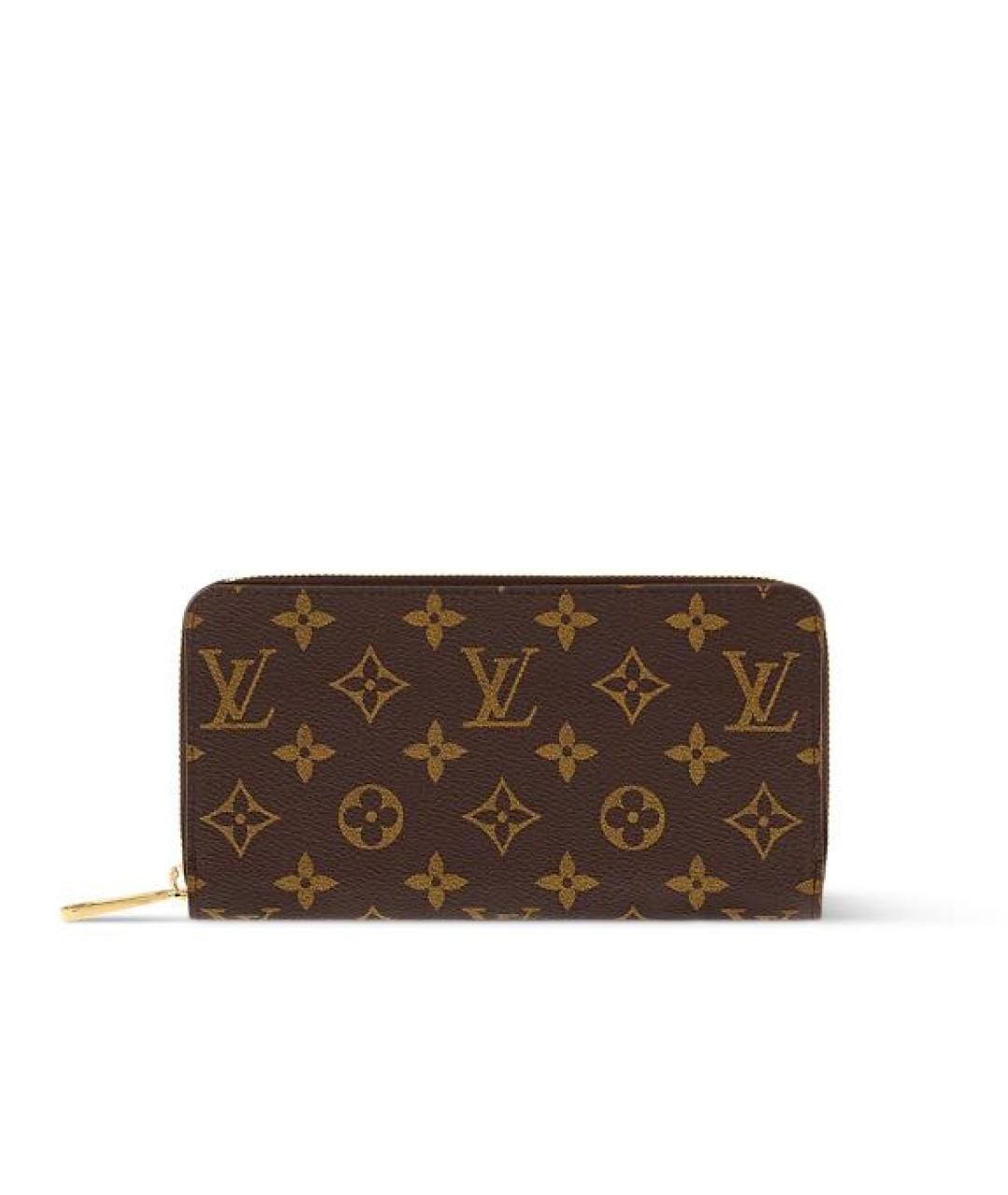 LOUIS VUITTON Коричневый кожаный кошелек, фото 7