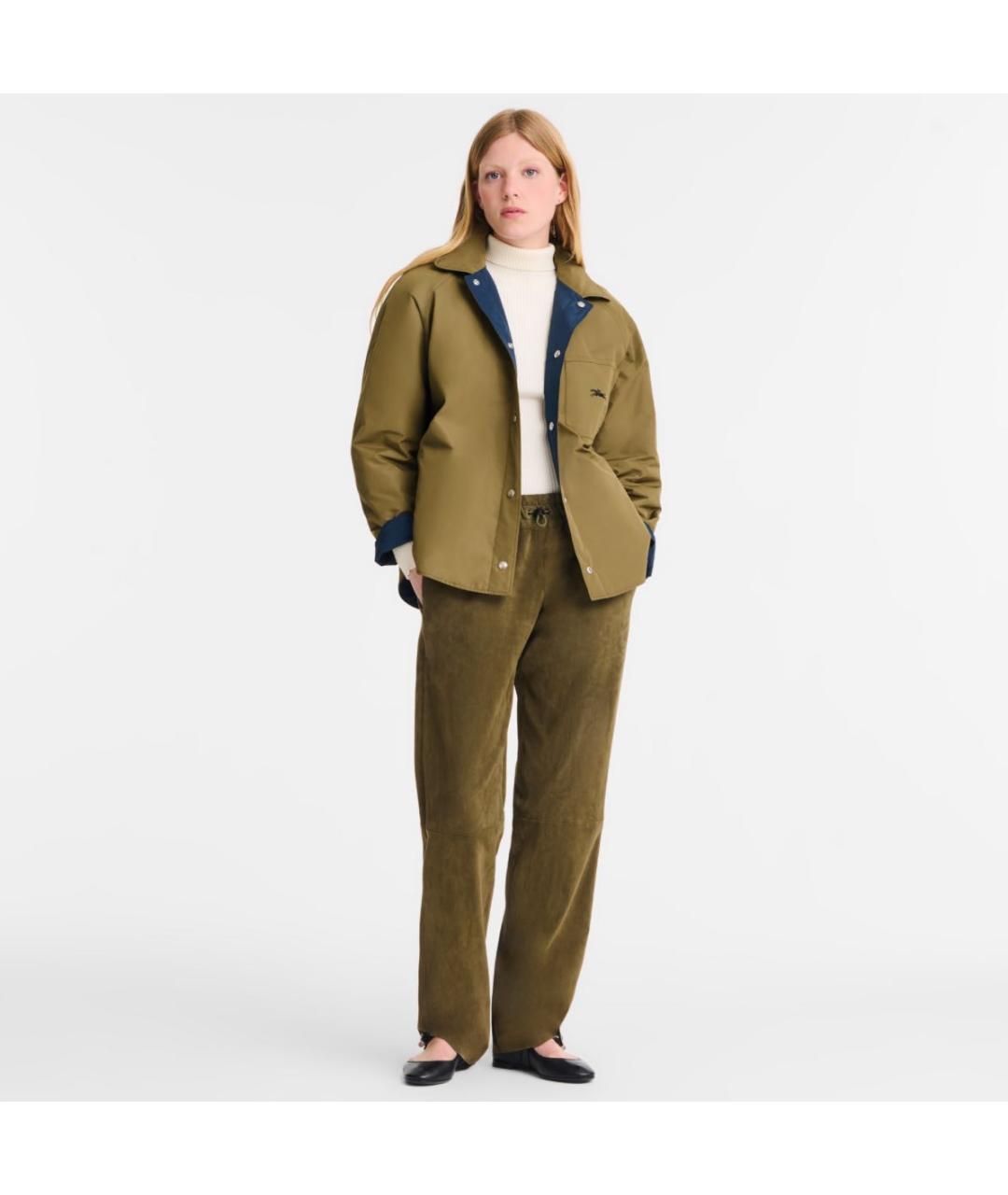 LONGCHAMP Коричневая полиэстеровая куртка, фото 2