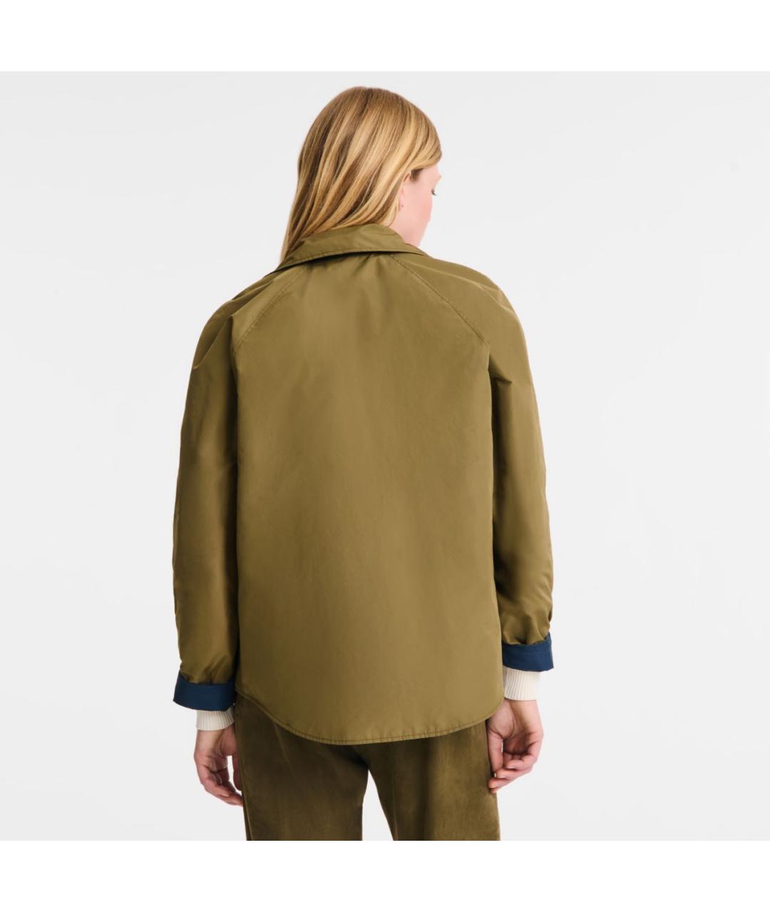 LONGCHAMP Коричневая полиэстеровая куртка, фото 3