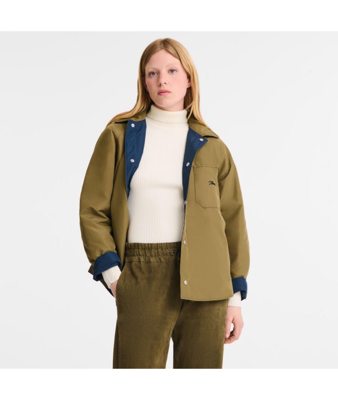 LONGCHAMP Коричневая полиэстеровая куртка, фото 5