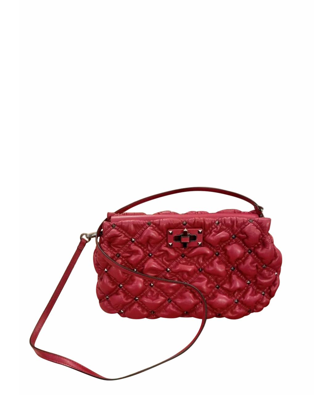 VALENTINO Бордовая кожаная пляжная сумка, фото 1