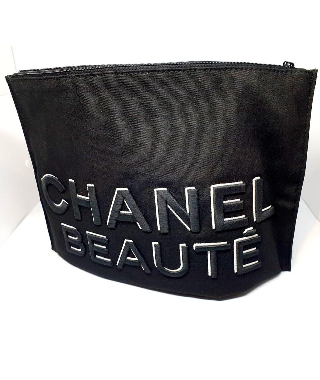 CHANEL Черная хлопковая косметичка, фото 3