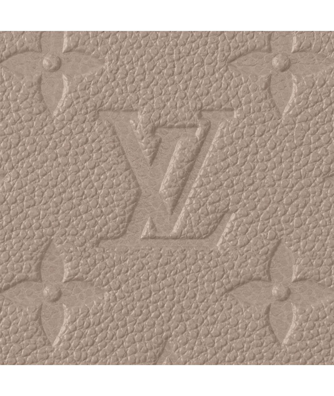 LOUIS VUITTON Бежевый кожаный кошелек, фото 5