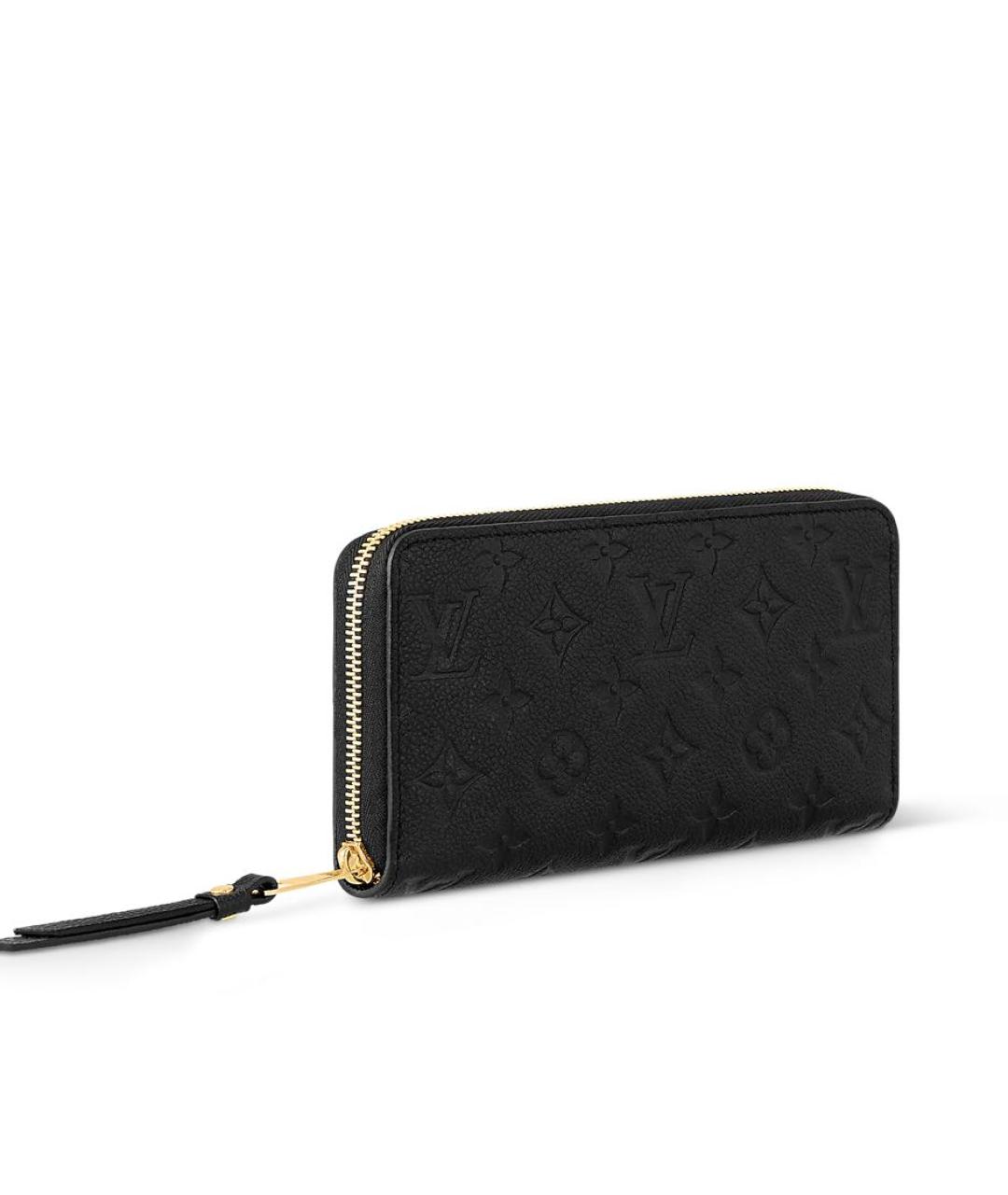 LOUIS VUITTON Черный кожаный кошелек, фото 2