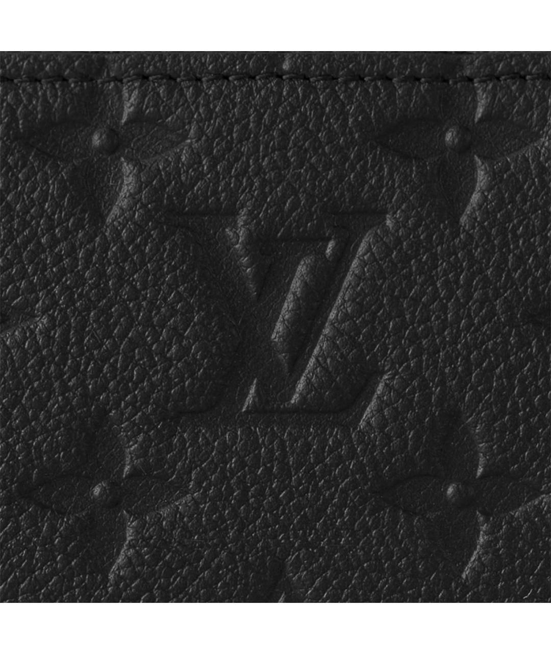 LOUIS VUITTON Черный кожаный кошелек, фото 5