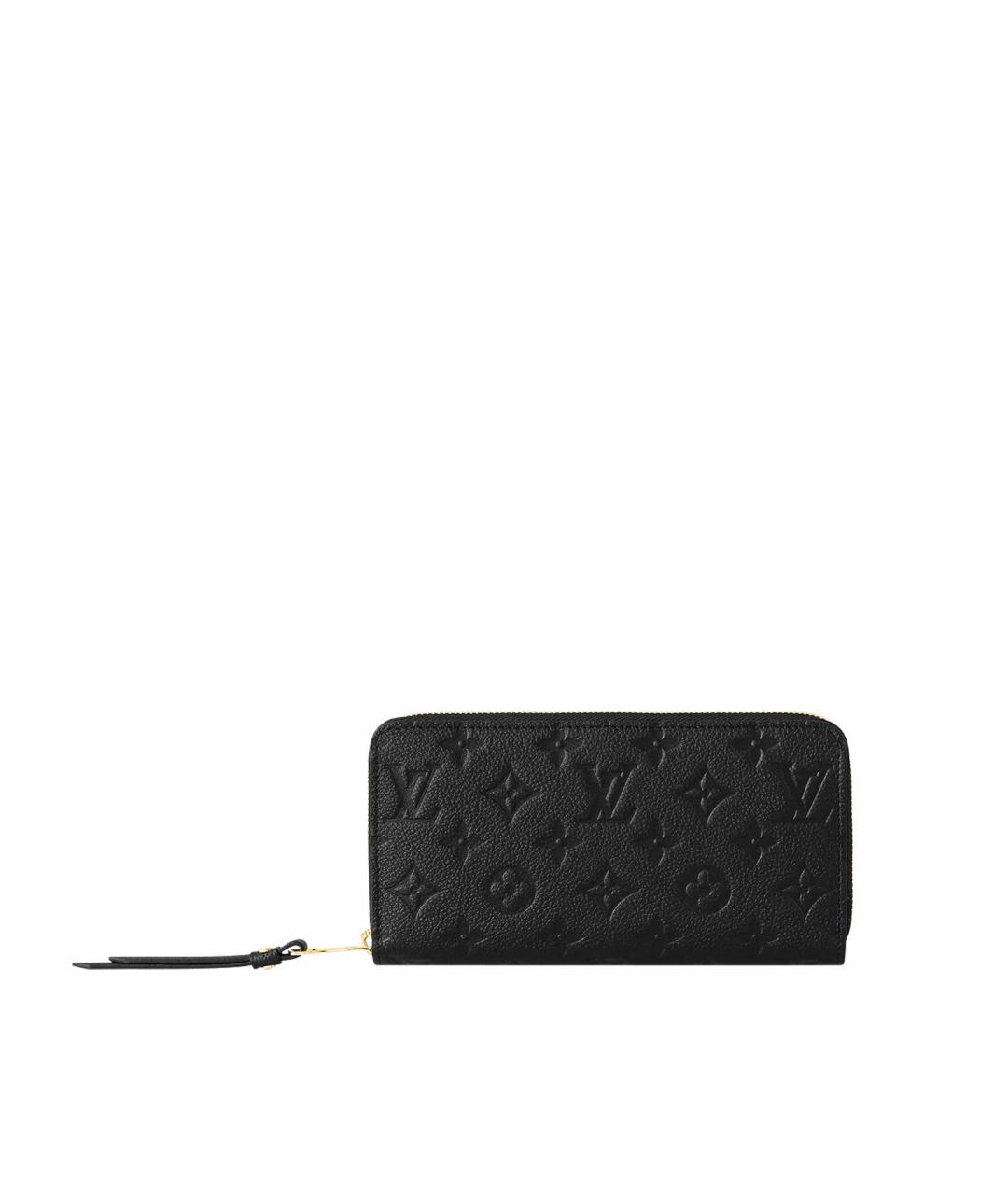 LOUIS VUITTON Черный кожаный кошелек, фото 1