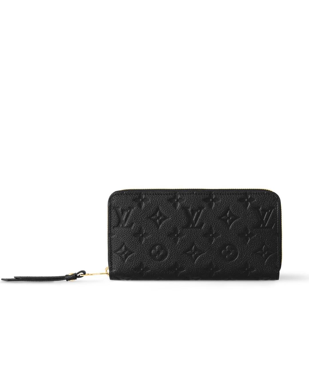 LOUIS VUITTON Черный кожаный кошелек, фото 6