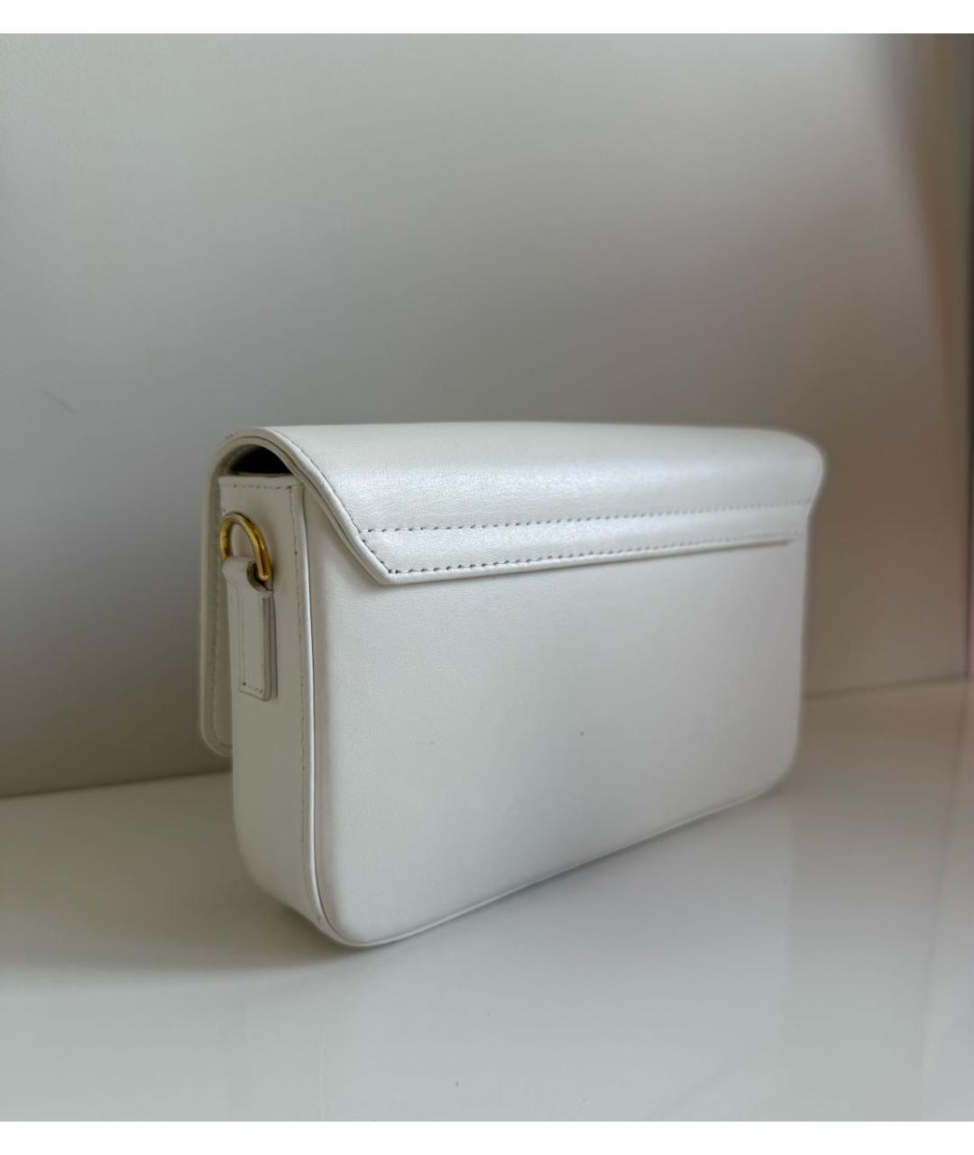 JACQUEMUS Белая кожаная сумка через плечо, фото 3