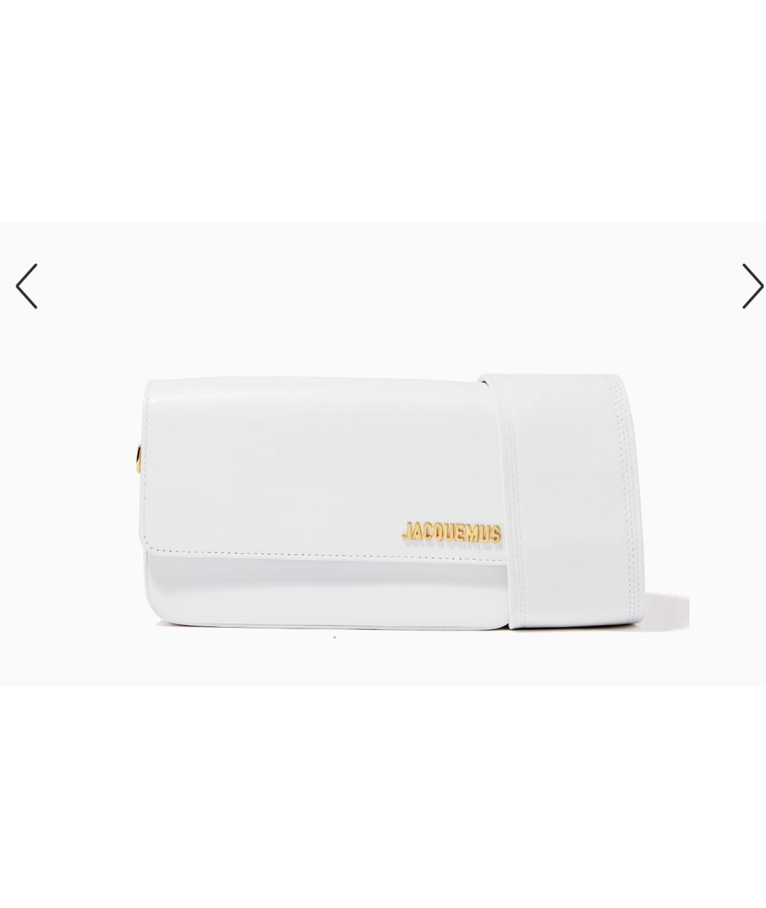 JACQUEMUS Белая кожаная сумка через плечо, фото 8