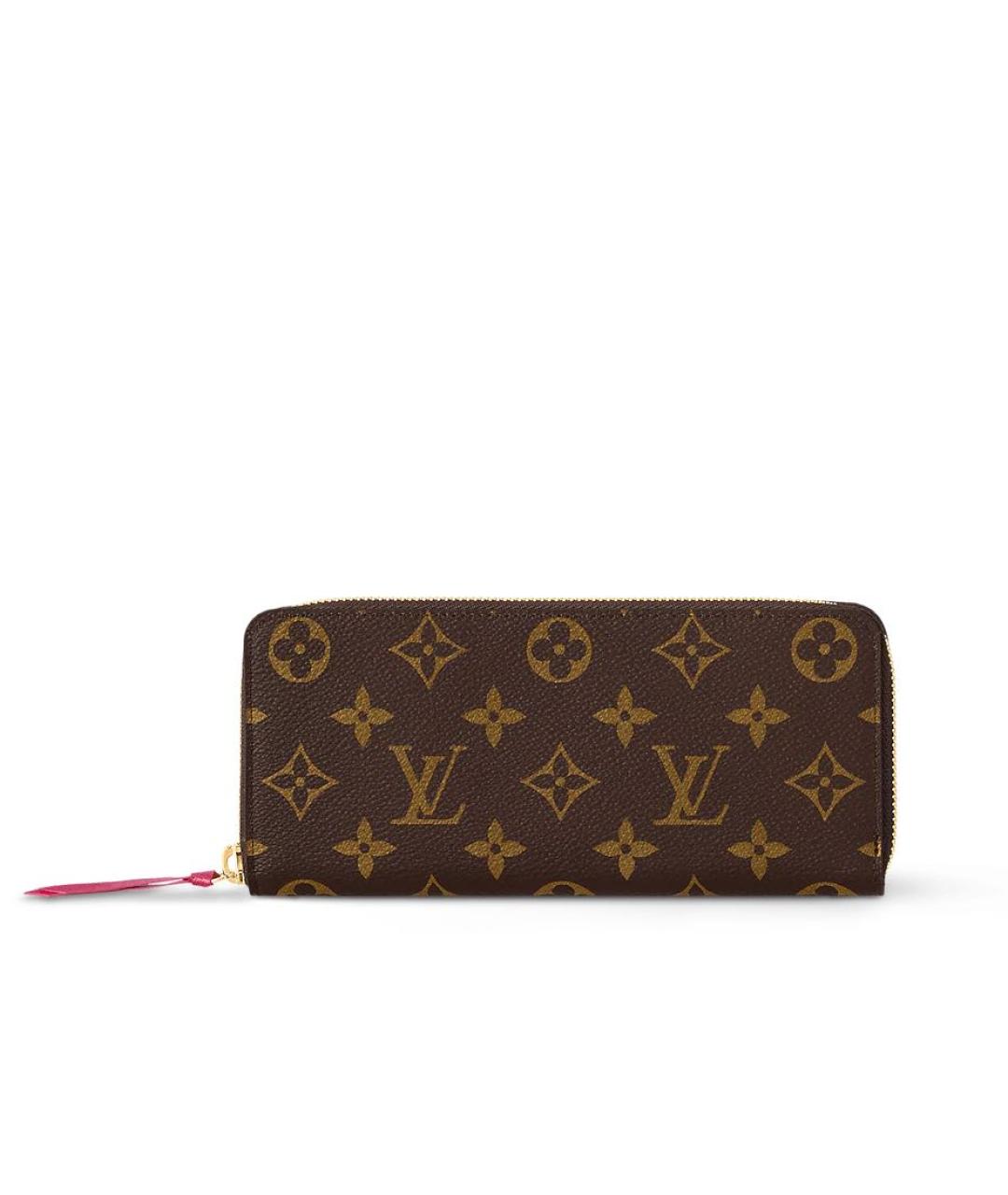 LOUIS VUITTON Коричневый кожаный кошелек, фото 5