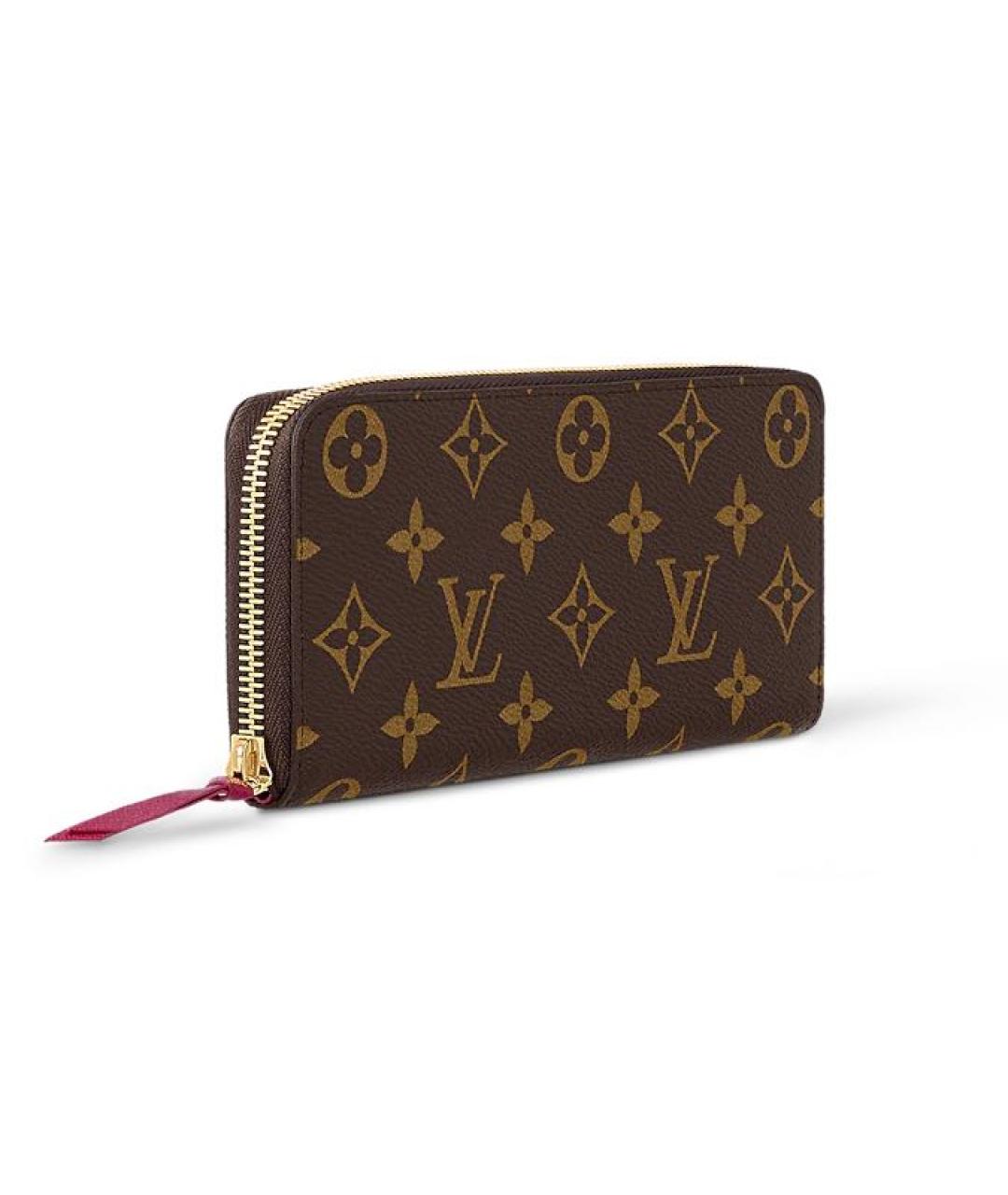 LOUIS VUITTON Коричневый кожаный кошелек, фото 2