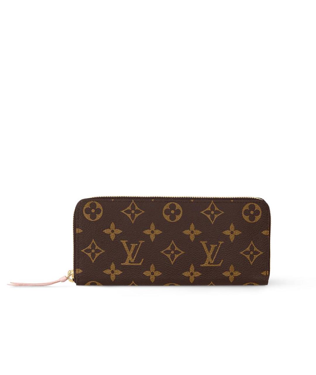 LOUIS VUITTON Коричневый кожаный кошелек, фото 5