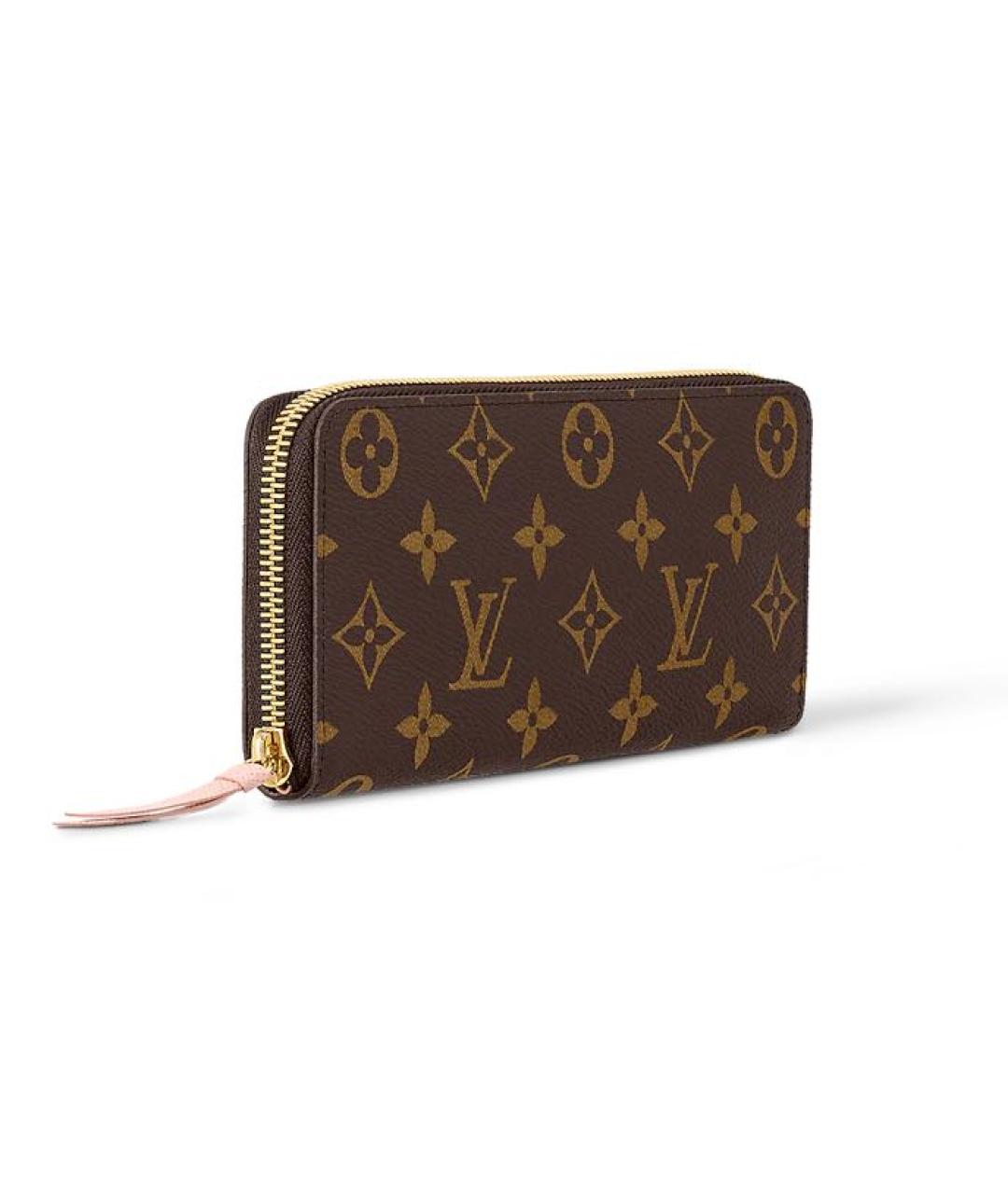 LOUIS VUITTON Коричневый кожаный кошелек, фото 2