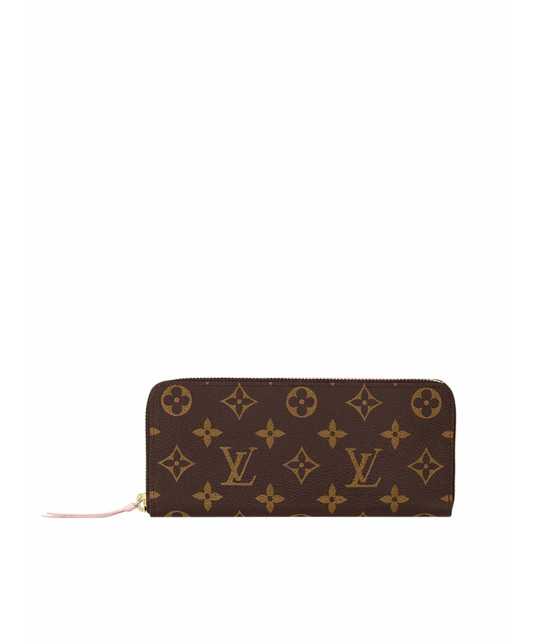 LOUIS VUITTON Коричневый кожаный кошелек, фото 1