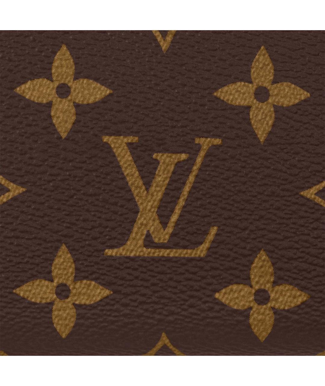 LOUIS VUITTON Коричневый кожаный кошелек, фото 4