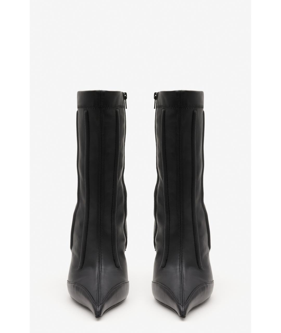 MUGLER Черные кожаные ботильоны, фото 3