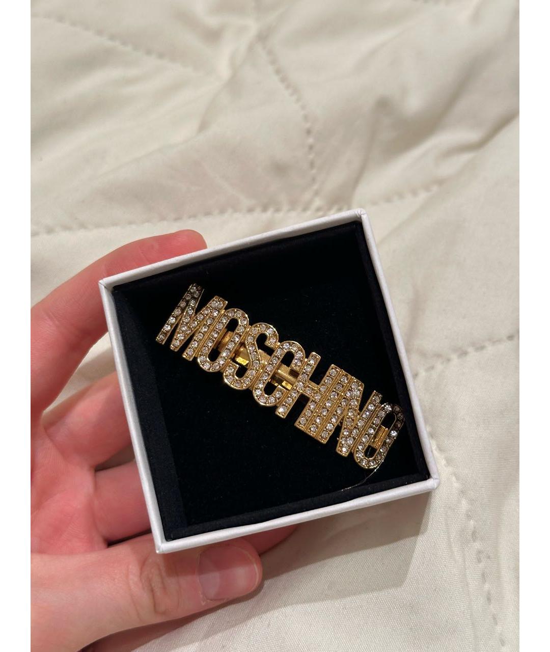 MOSCHINO Золотая заколка, фото 2