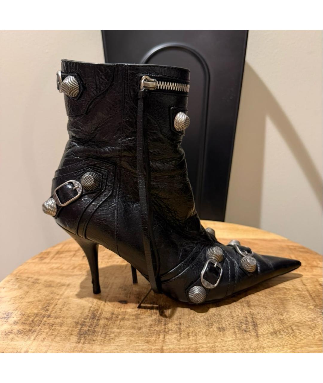 BALENCIAGA Черные кожаные полусапоги, фото 6