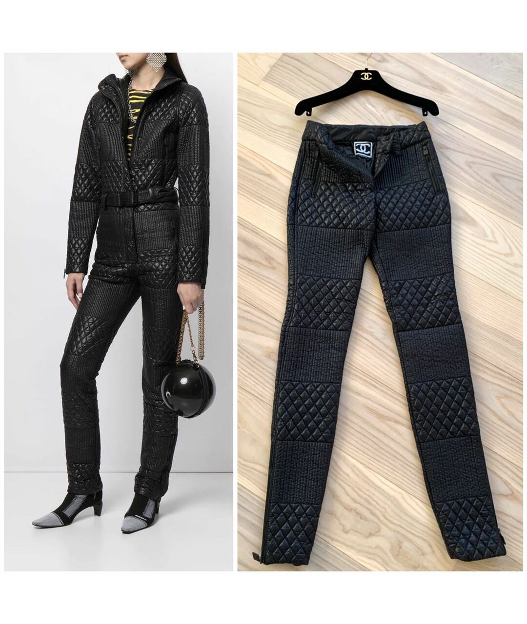 CHANEL Черные прямые брюки, фото 2