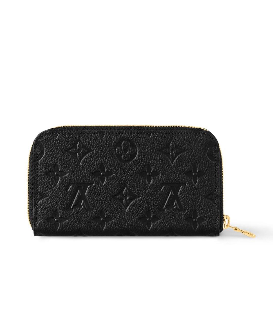 LOUIS VUITTON Черный кожаный кошелек, фото 4