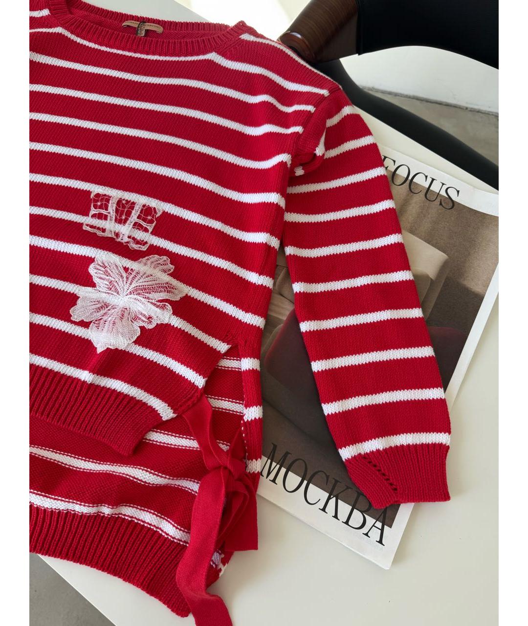 ERMANNO SCERVINO Красный хлопковый джемпер / свитер, фото 8