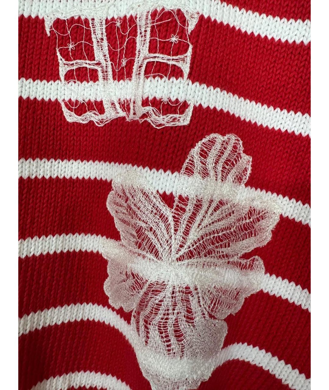 ERMANNO SCERVINO Красный хлопковый джемпер / свитер, фото 4