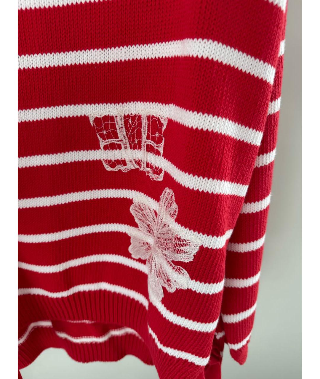 ERMANNO SCERVINO Красный хлопковый джемпер / свитер, фото 5