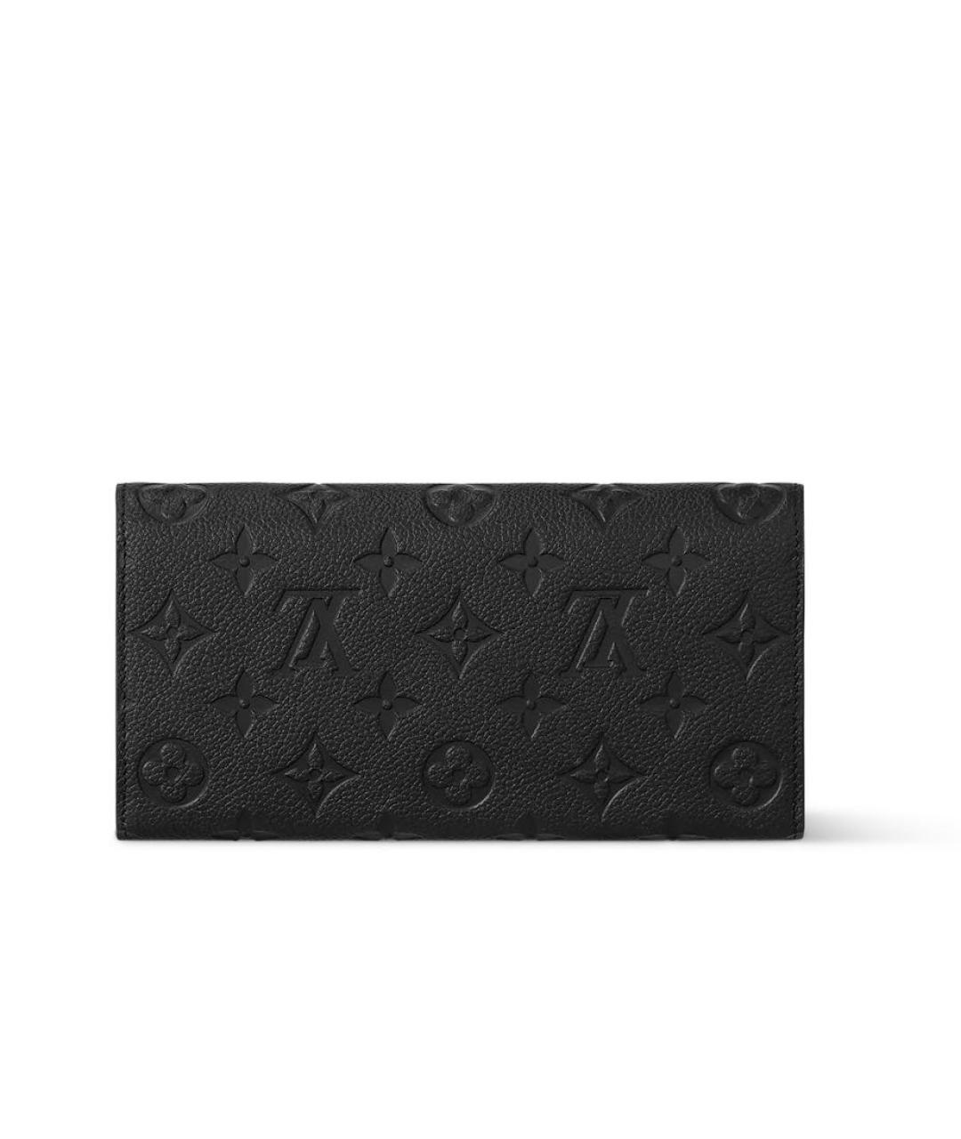 LOUIS VUITTON Черный кожаный кошелек, фото 5