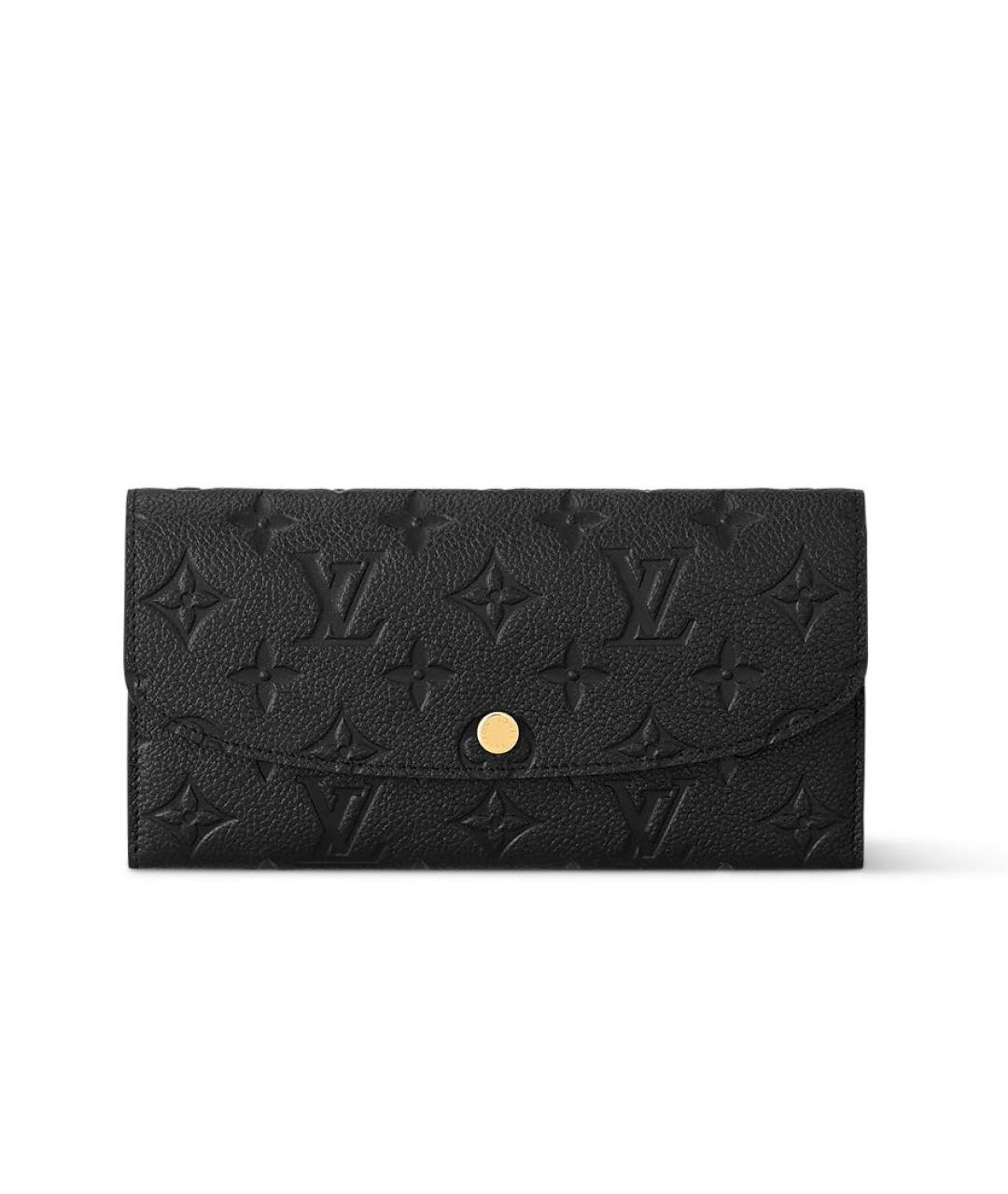 LOUIS VUITTON Черный кожаный кошелек, фото 1