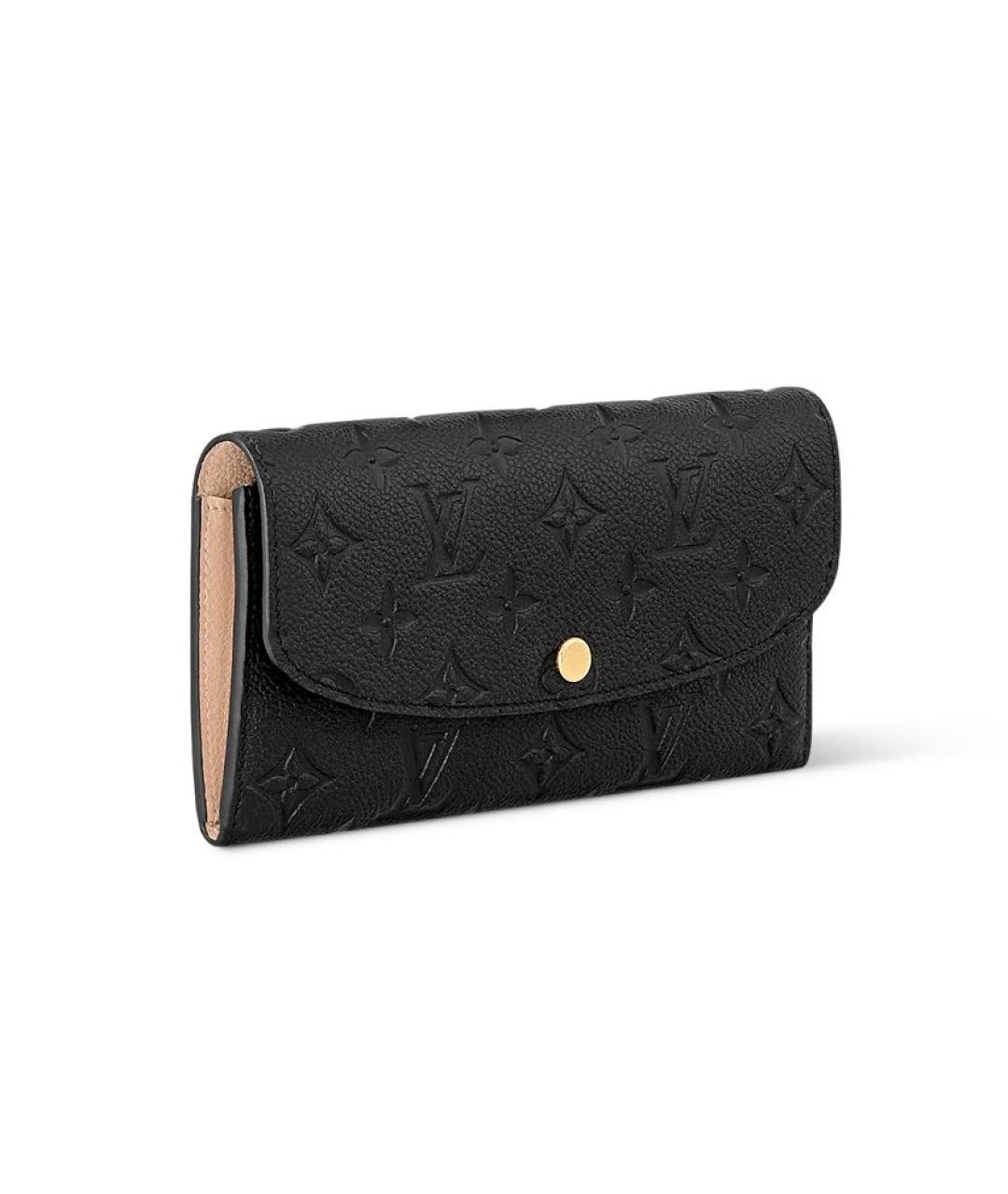 LOUIS VUITTON Черный кожаный кошелек, фото 2