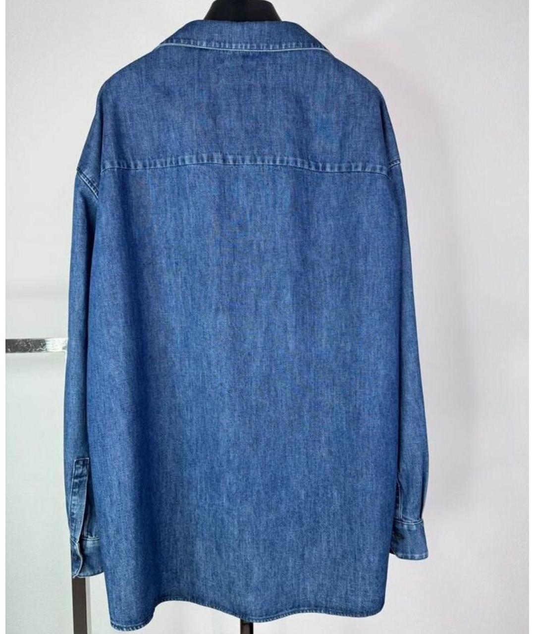 WEEKEND MAX MARA Синяя хлопковая рубашка, фото 2