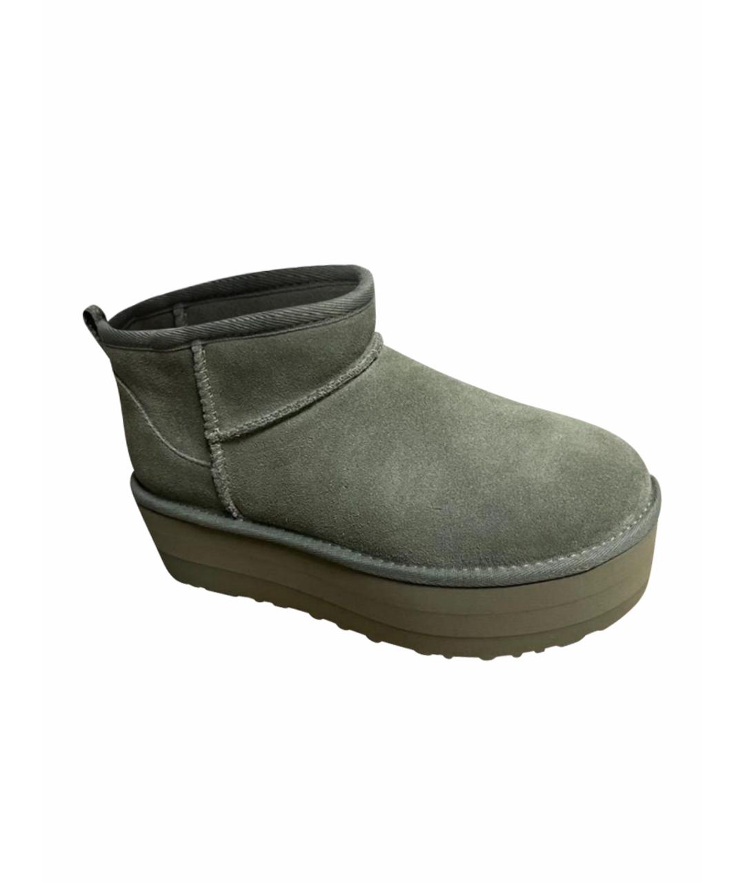 UGG AUSTRALIA Зеленые замшевые полусапоги, фото 1