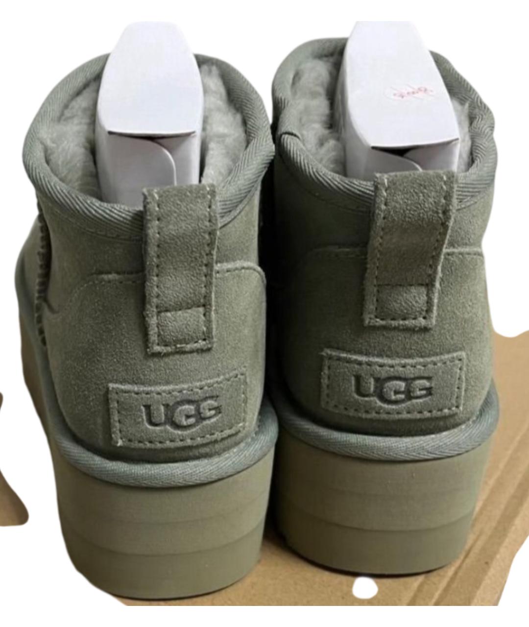 UGG AUSTRALIA Зеленые замшевые полусапоги, фото 2
