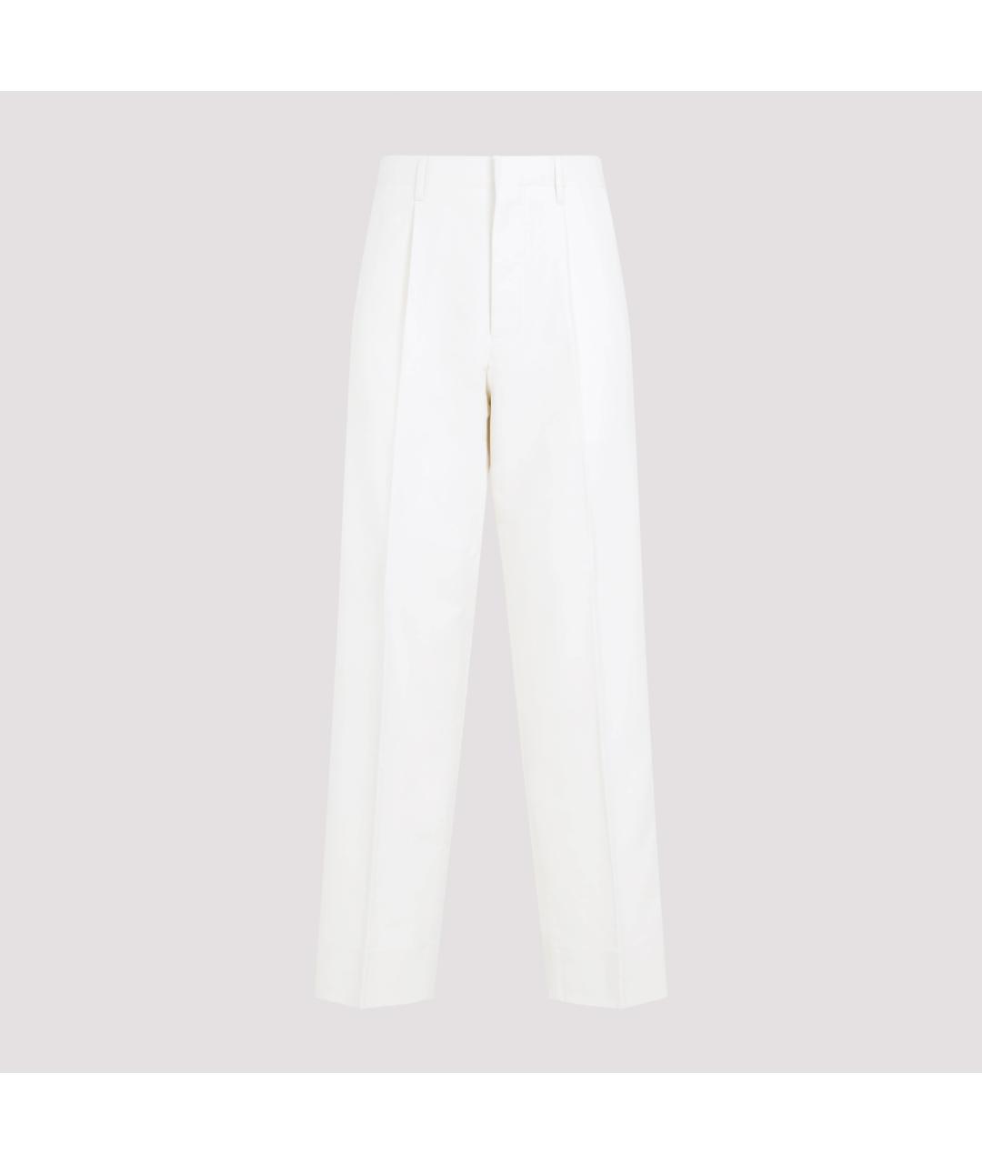 ZEGNA Белые хлопковые повседневные брюки, фото 2